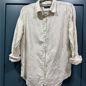 Quince Linen Cream Button Down Shirt